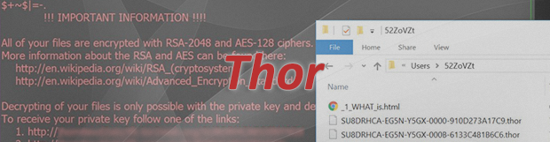 Thor 바이러스: .thor 파일 랜섬웨어 복구하는 방법